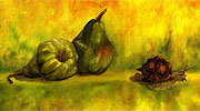 ''Pears and snail''.
Vasilyeva Irina.
Still life.
Original art for sale