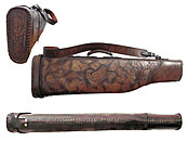 ''Shotgun case #5''.
Evladin Erofey.
Leather cases.
Original art for sale