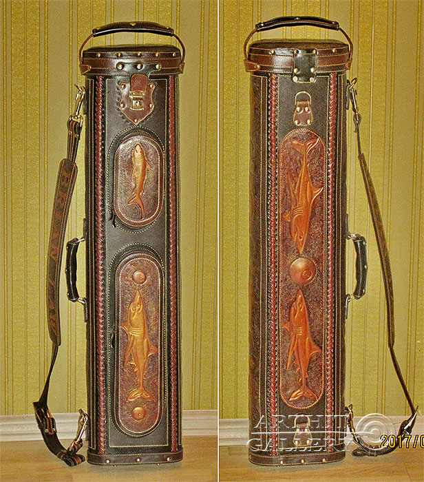 Pool cue case
Genuine leather cue case
Hand tooled design
Erofey Evladin