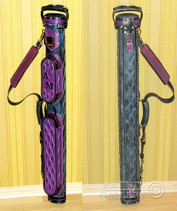 Pool cue case
Genuine leather cue case
Hand tooled design
Erofey Evladin