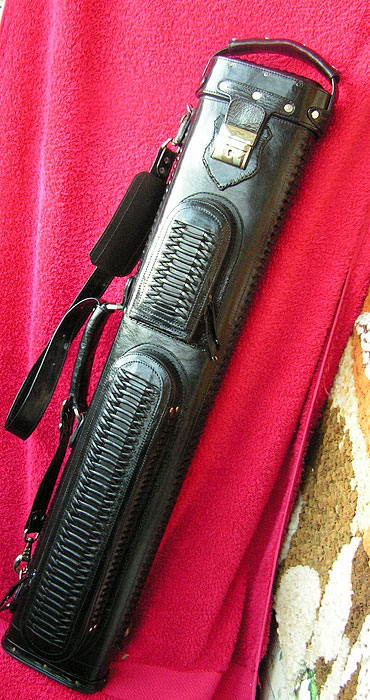 Pool cue case
Genuine leather cue case
Hand tooled design
Erofey Evladin