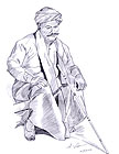 Old man thinking his past memories