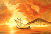 Fantasy paintings.
Original paintings. 
Atlantis harbors