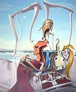 She is alone
Alexander Lyamkin
Original oil paintings for sale. 
Surrealism.