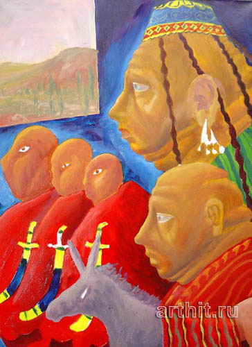 Mother, son, retinue and 
the small world in window 
Isaar
Surrealism
Original paintings